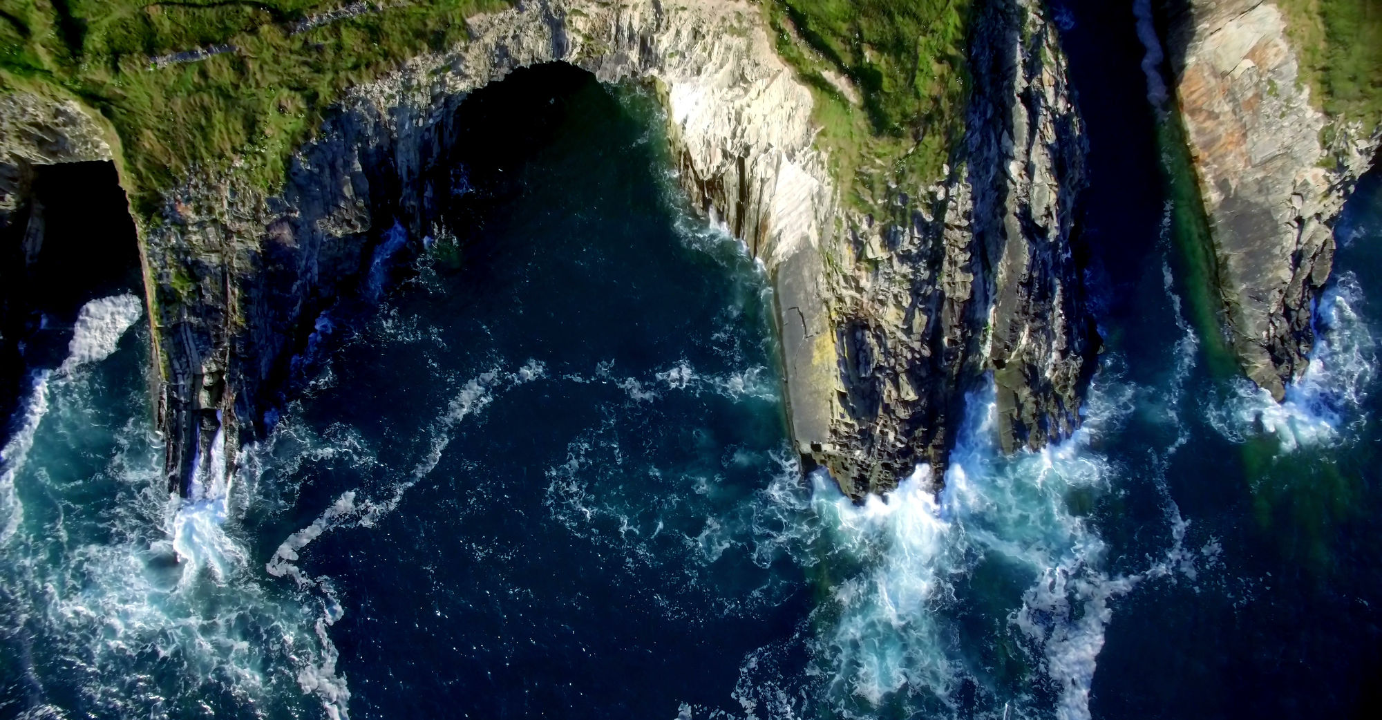 Coastal landscape at dusk